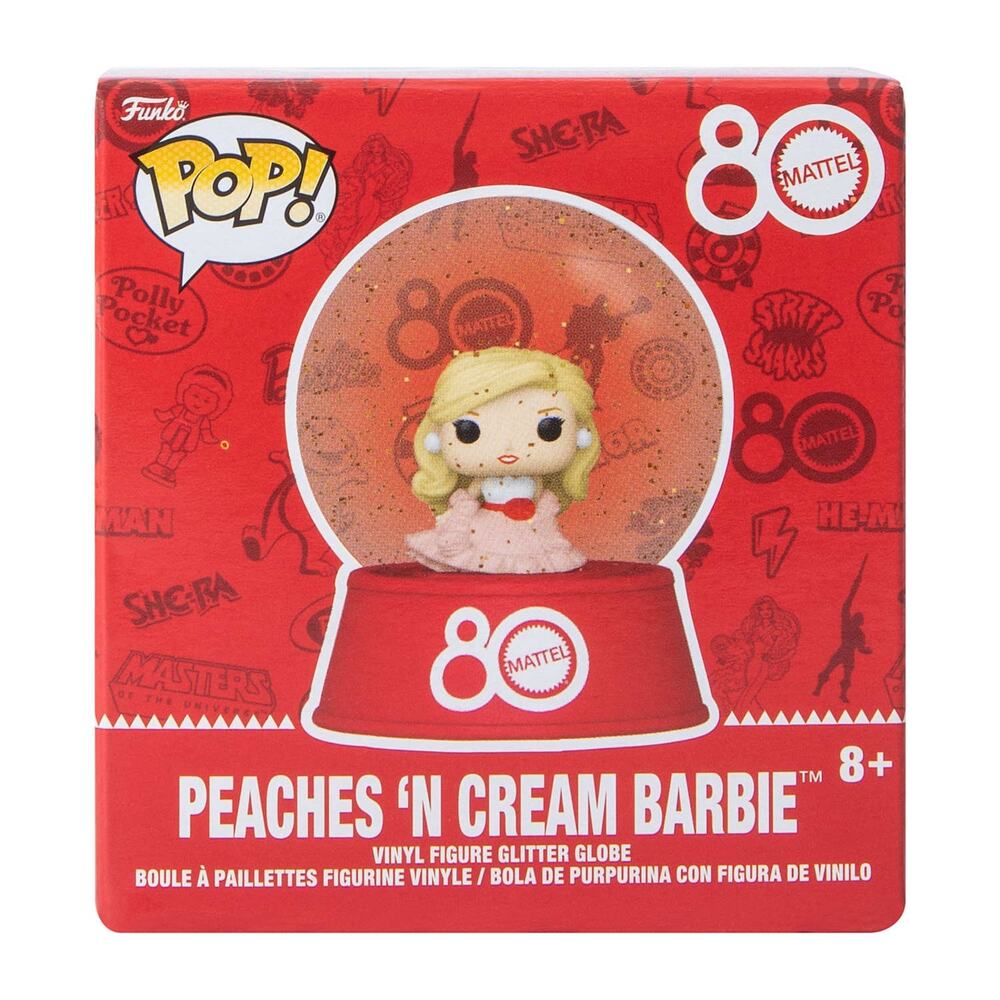 🔥Funko Bitty Pop! Snow Globe Retro Toys: Peaches & Cream Barbie Mattel 80th🔥 - Picture 4 of 4